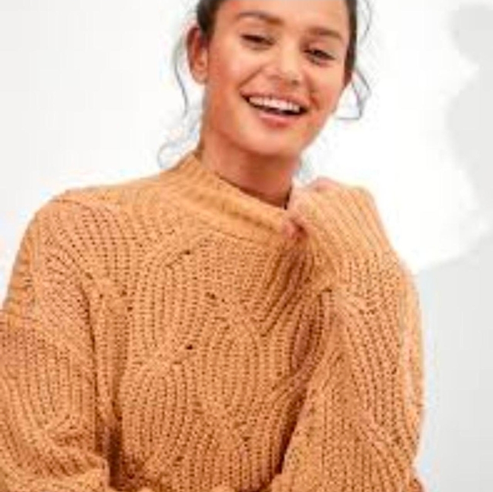 American Eagle Outfitters Warm Brown Cowl Sweater